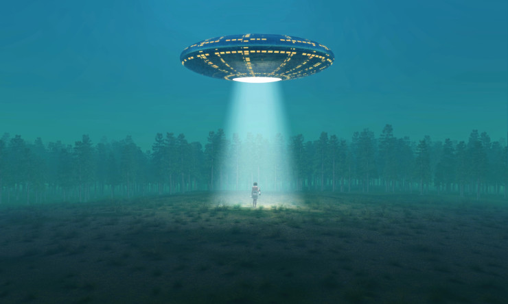 Rappresentazione artistica di un UFO