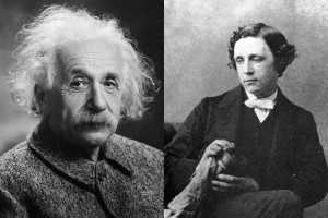 Albert Einstein e Lewis Carroll