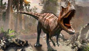 Rappresnetazione di un dinosauro T-Rex